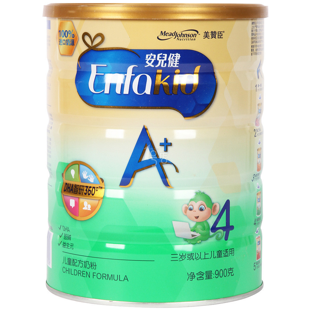 MeadJohnson 美赞臣 安儿健A+儿童配方奶粉 4段3岁或以上 900g