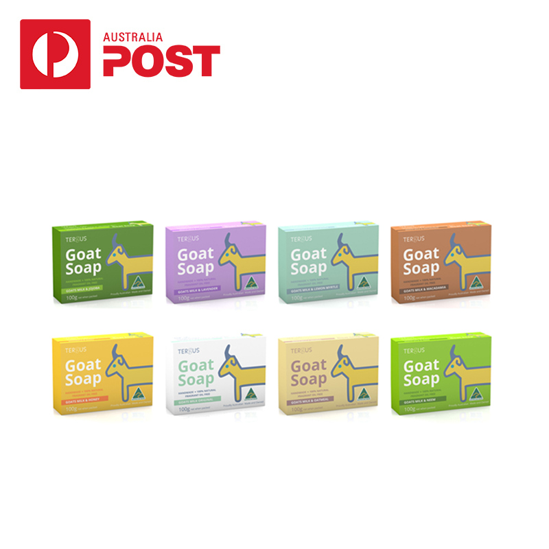 TERGUS纯天然羊奶皂手工皂8块套装 8种香型 抗菌美白滋润舒缓肌肤