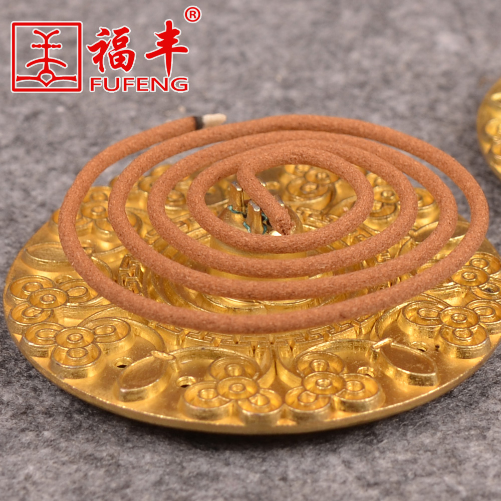 Fufeng Aluminum Alloy Copper Incense Incense Burner Incense Apparatus Laoshan Ring Incense Used for Jinsinan Wooden Incense Burner