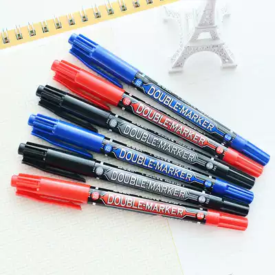 Chenguang stationery painting hook pen Small double-headed marker pen Oily can't wipe off marker pen Office supplies
