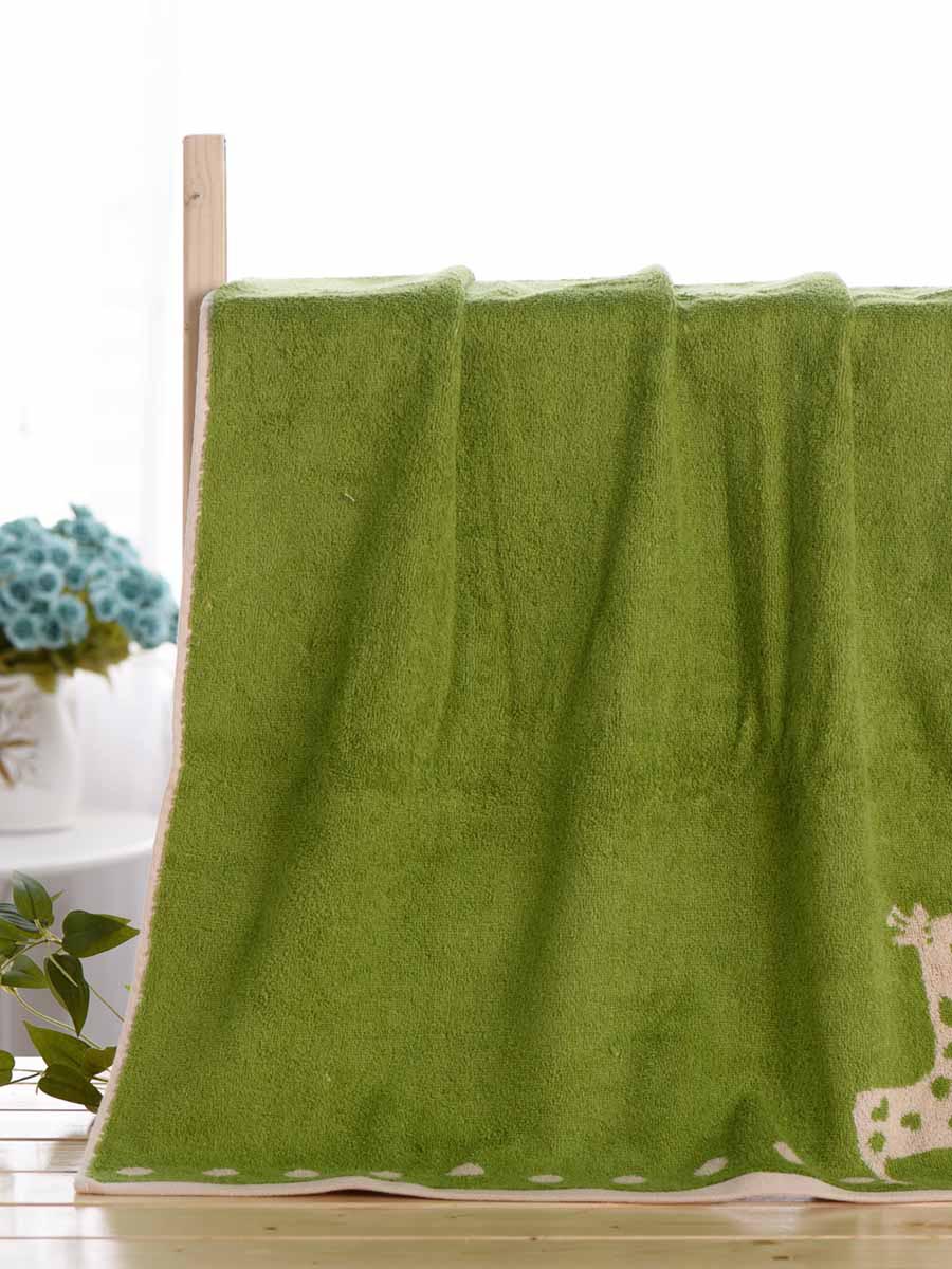 terry palmer|绿色提花小鹿澳洲棉儿童浴巾