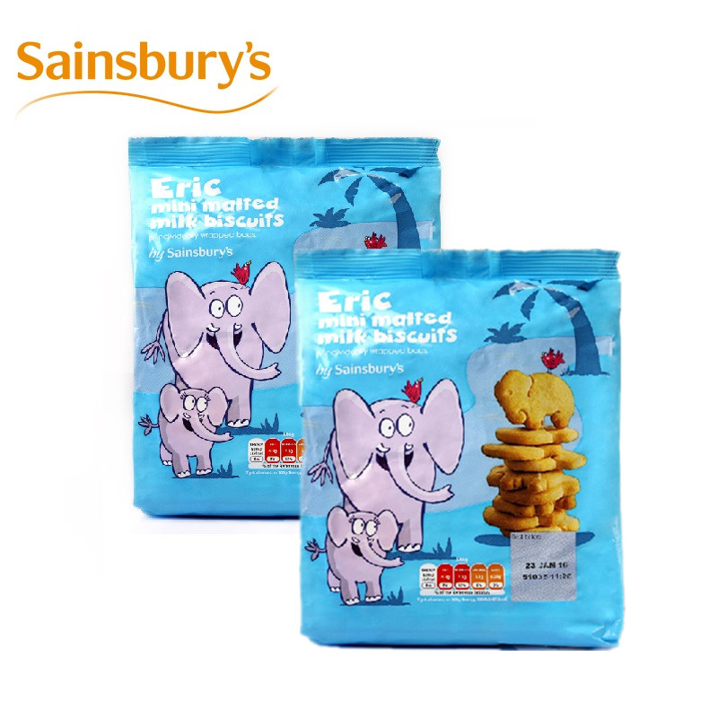 Sainsbury's儿童饼干 婴儿饼麦芽乳干宝宝饼干150g*2袋装 23b