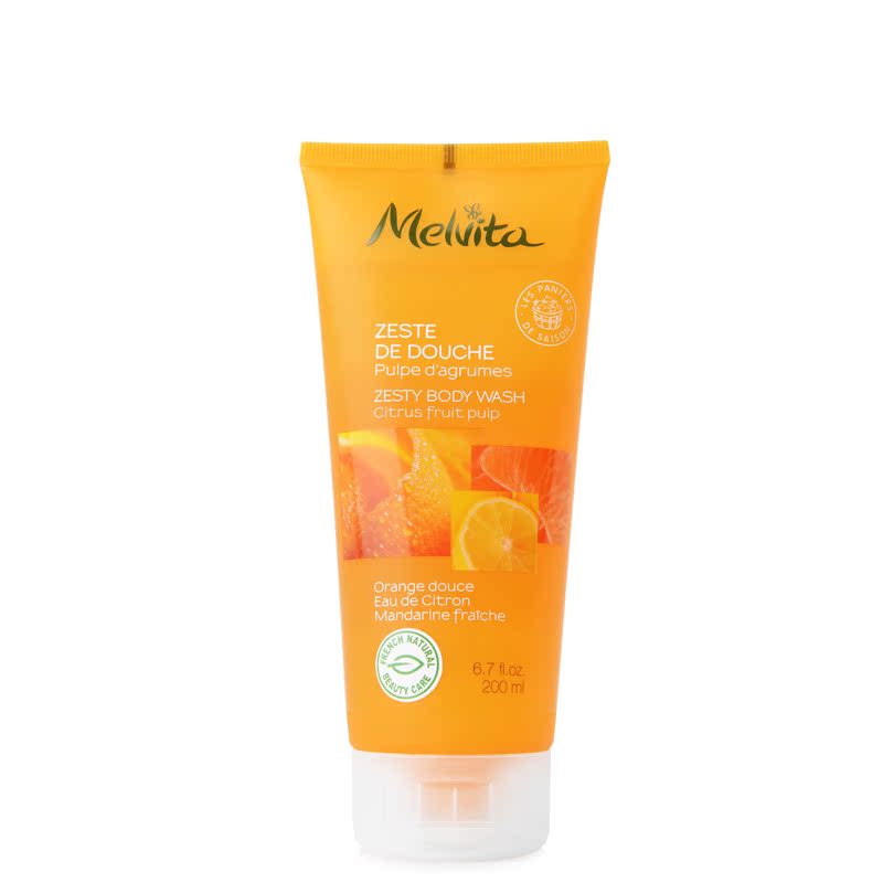 MELVITA蜜葳特 香橙柠檬沐浴啫喱 200ml 果香活力身体温和清洁露