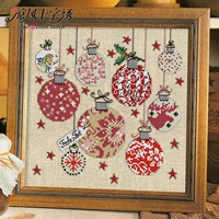 Mát mới tạp chí khâu phòng khách, QT1705 Christmas Lights in vải lanh - Công cụ & phụ kiện Cross-stitch mua tranh thêu chữ thập