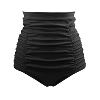 Shi Ying mới bể bơi châu Âu và Mỹ eo cao đàn hồi gấp bikini bikini đáy quần bơi bãi biển 410268 - Quần bãi biển 	bộ quần áo đi biển gia đình	