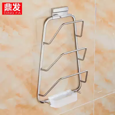 304 stainless steel kitchen rack wall-mounted case cutting board rack household kitchen wall pot cover storage layer rack