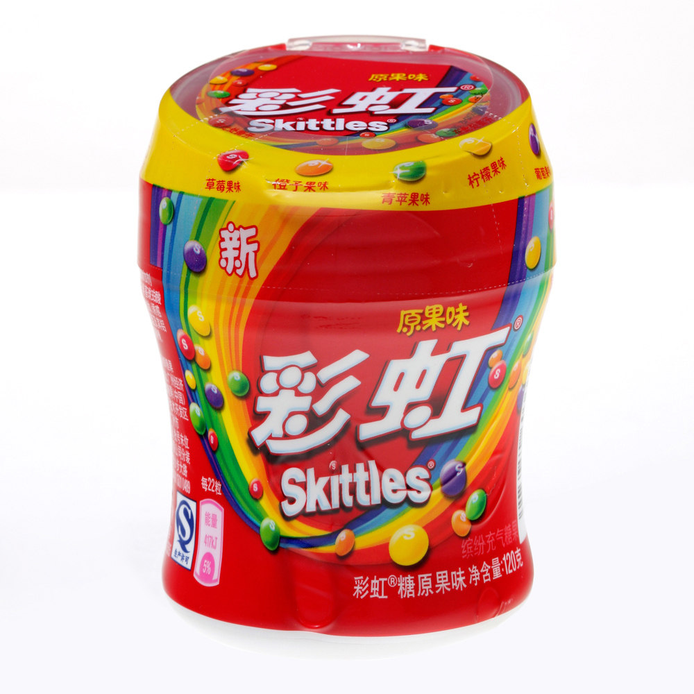 【天猫超市】箭牌糖果 彩虹糖大瓶装120g/瓶 果汁糖/水果糖原果味