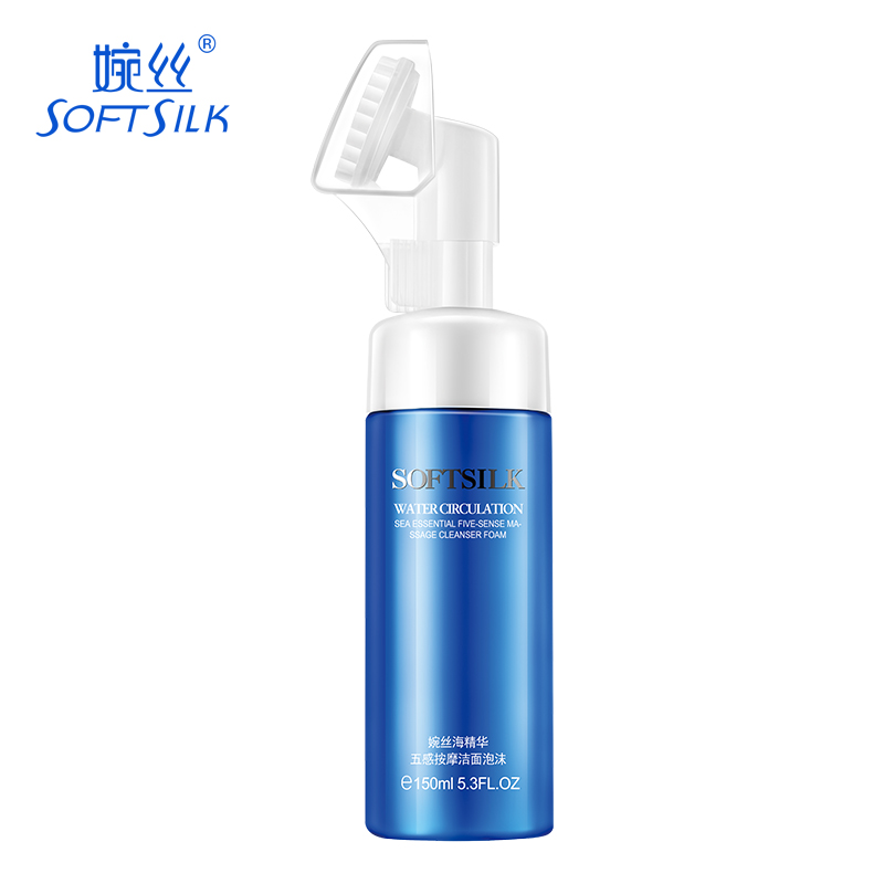 SOFTSILK/婉丝海精华五感按摩洁面泡沫150ml 硅胶按摩刷泡沫洁面