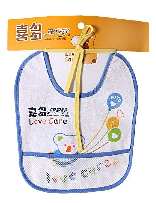 专柜新款防水2入喜多围兜婴儿纯棉围嘴奶巾 婴幼儿吃饭喝水专用品