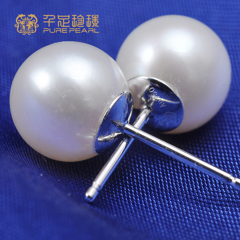 one thousand foot pearl glazed orthopy bright light fresh water pearl ear accessories 18K gold accessories