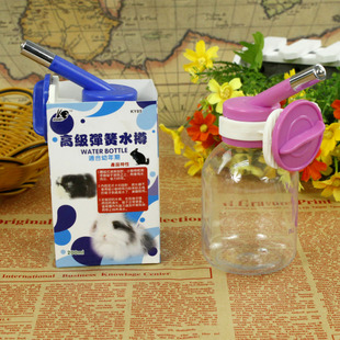 波奇网 宠物用品 凯莉弹簧水樽小钢珠饮水器 防漏小宠饮水器