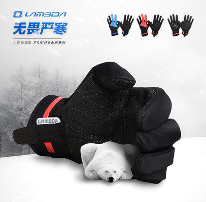 Lampada windproof warm wear-resistant winter cycling gloves Long finger bicycle gloves cycling equipment windproof warm