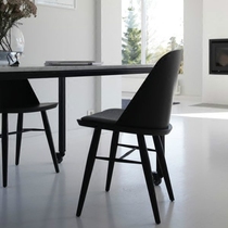 ebt Nordic] Denmark imported menusynnes dining chair all wood curved wood chair office chair