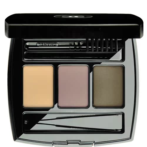 香奈儿 眉部彩妆盒 5g 三色眉粉盘含眉刷眉镊 打造时尚妆容