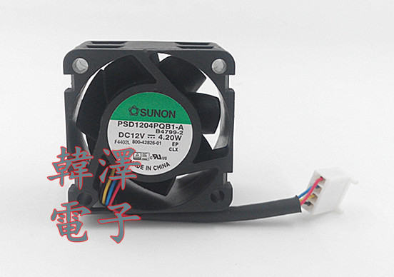 Original SUNON built quasi-PSD1204PQB1-A 12V 4 20W 4CM 4028 four-wire cooling fan