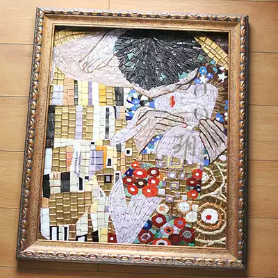 Klimt Klimt-The Kisse European and American Italian home art home art high-end hand decorative painting