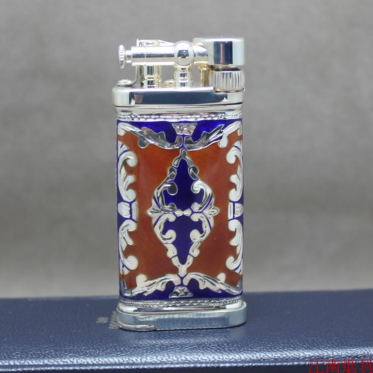 German Sillems cross 925 enamel single-sided engraving of cigarette lighter 1988GB 