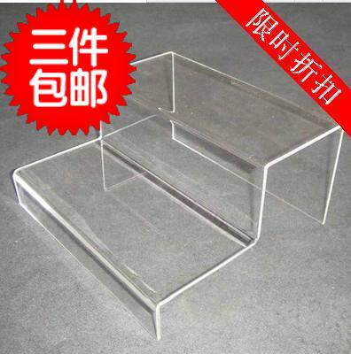 Full 10 pieces of transparent acrylic ladder display stand multilayer display table organic acrylic shoe rack bag holder