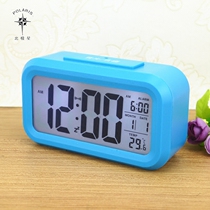 Polaris led digital alarm clock LCD display perpetual calendar silent snooze night light bedside student small alarm clock