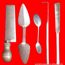 (Tool steel material) Five sets of casting tools: scraper, pressing spoon, autumn leaf lifting hook, steel batch