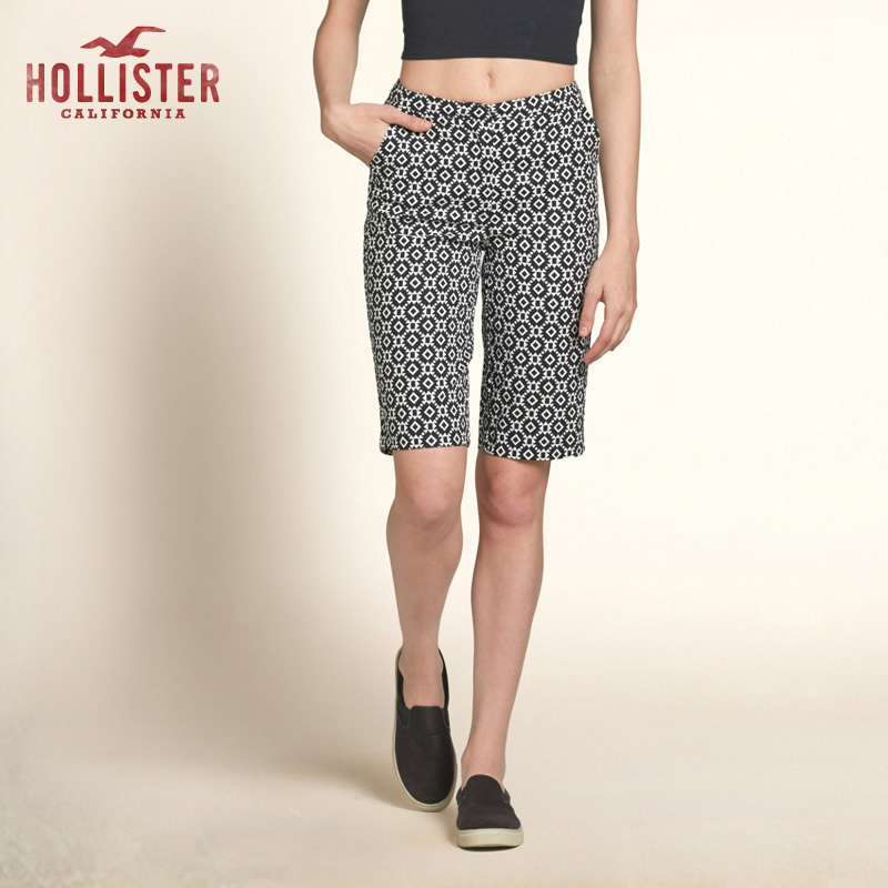 Hollister 图案 Bermuda 短裤 女 89342