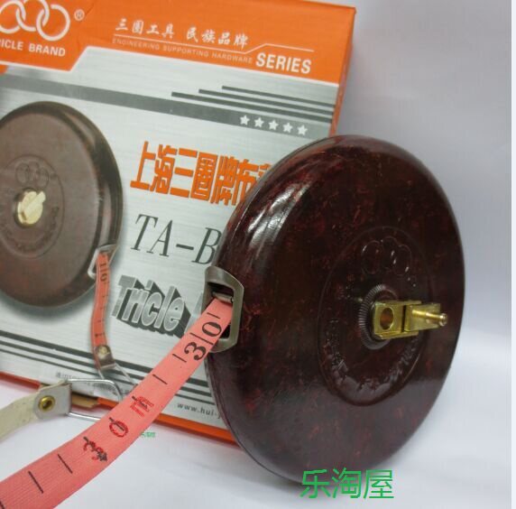 Three-circle brand leather tape measure measuring tape measuring tape 10 meters 15 meters 20m30 meters 50 meters 100 meters cloth ruler