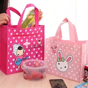 hộp com lock and lock cắm điện Pig Peggy Dễ thương quá khổ Hộp ăn trưa Túi vải không thấm nước Túi tote Túi tote Trường tiểu học Túi Bento Bag - Hộp cơm điện sưởi ấm hộp cơm tự hâm nóng