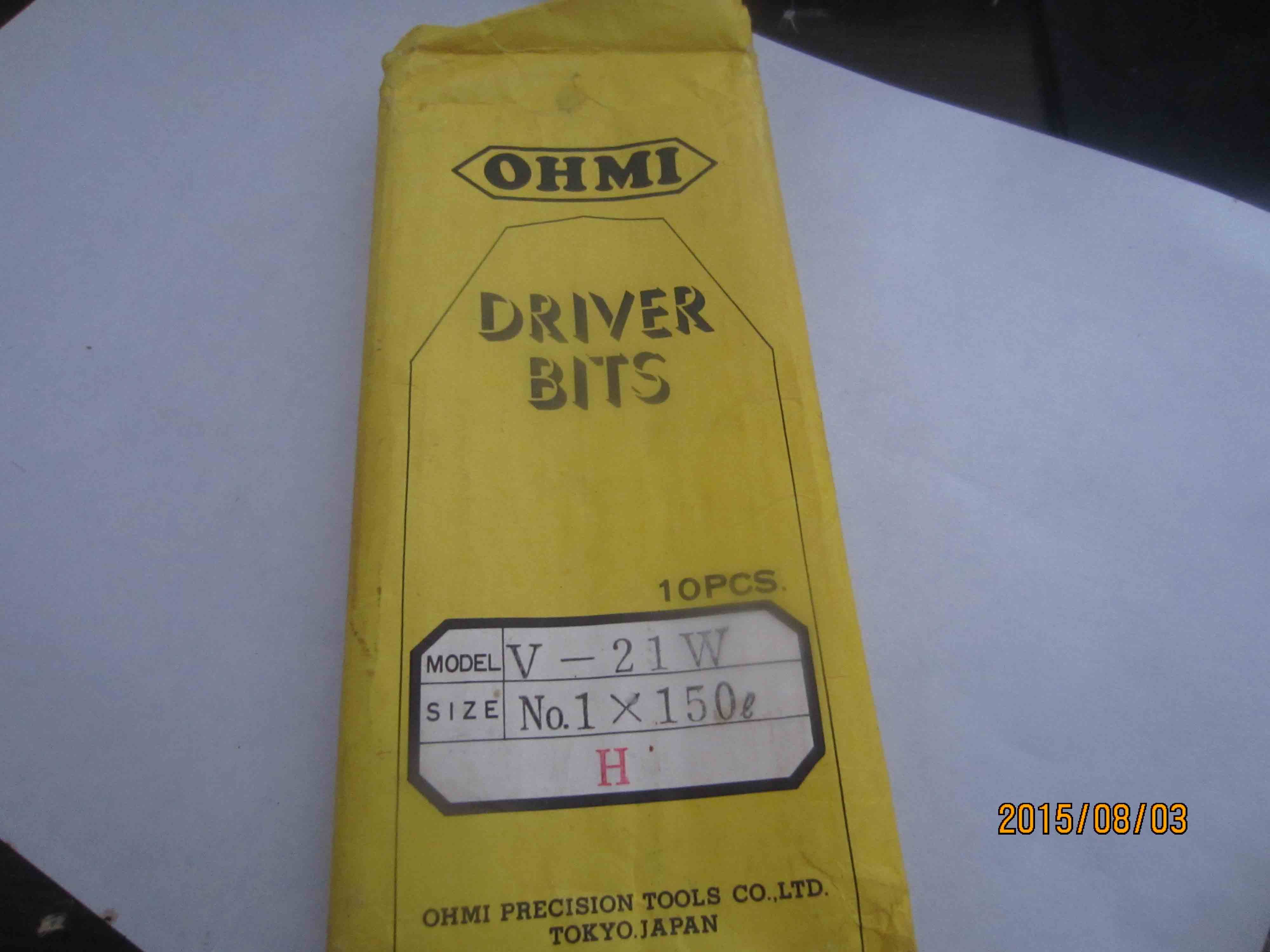 Original dress Japan imports OHMI Pneumatic screwdriver head V-21W 1x150H cheap sale guaranteed for good use