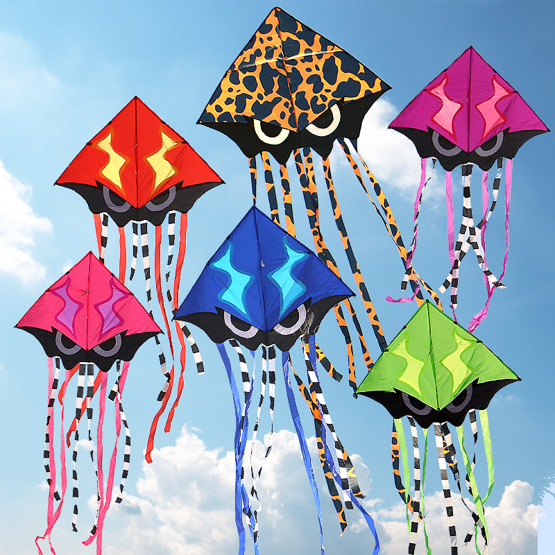 Kite Weifang Hengjiang Octopus Octopus Sea Monster Long Tail Multi-Tail Large Adult Line Wheel Breeze easy to fly for beginners