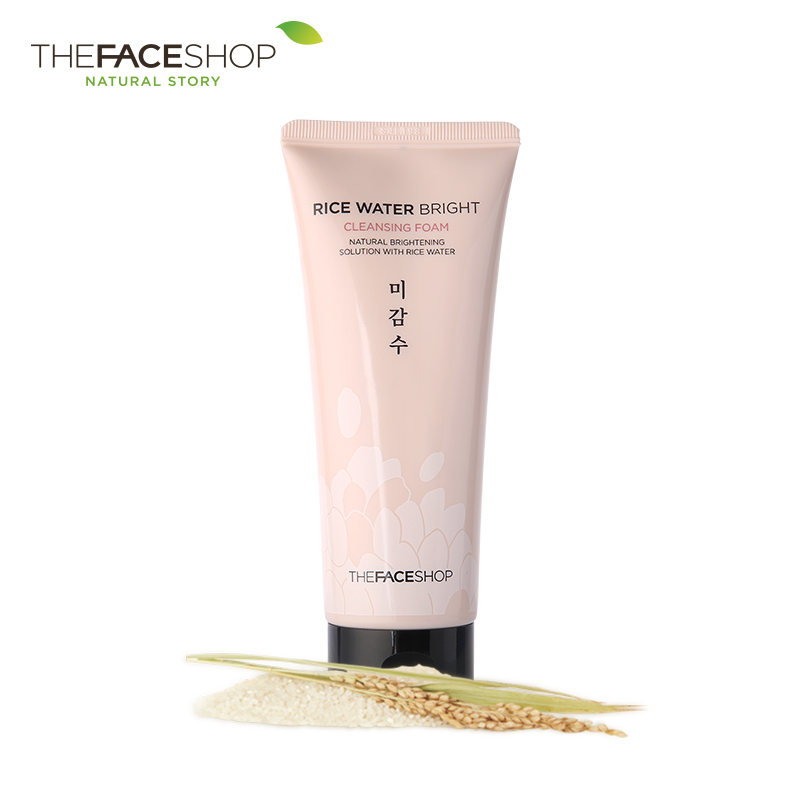 The Face Shop大米洗面奶 女 深层清洁白皙补水 韩国正品