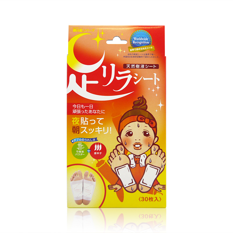 【日本直邮】树之惠本铺中村足美人树液足贴 睡眠足贴 唐辛子30枚