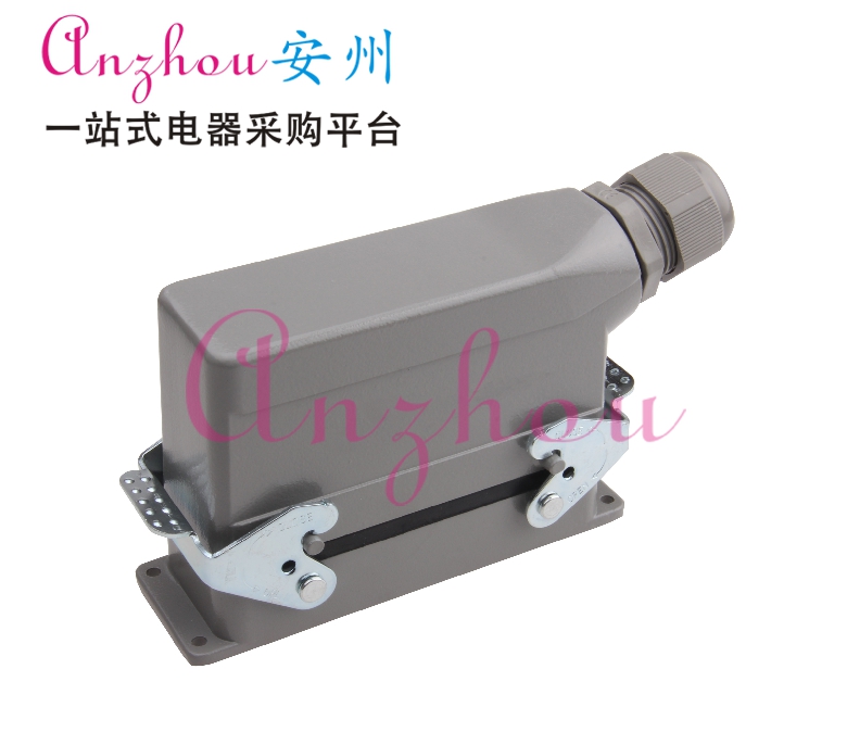 Heavy-duty connector H24B HE-024-1 24-pin side exit double buckle HDC-HE-024-F M