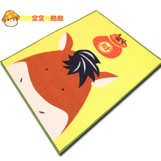 ковер 厂家处理 包邮捷成儿童卡通地毯地垫萌萌马上发财 环保防滑爬行毯