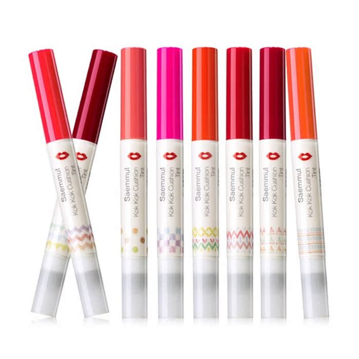 The Saem/得鲜 kok kok染色气垫双头唇膏口红 雾面哑光易上色持久