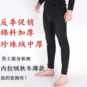 Mùa thu và mùa đông nam cộng với quần legging nhung dày, quần cotton ấm áp không bị tụt xuống tất chân thân thiện với da