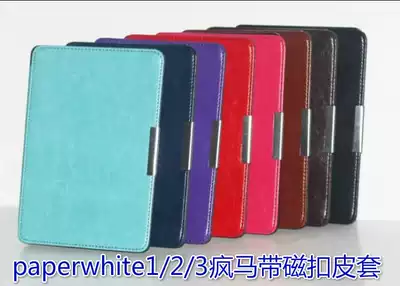 kindlepaperwhite3 original leather case Business official protective case Crazy horse pattern with magnetic buckle cover