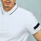 2 màu vuông trang trí áo polo mỏng Yuanben 020026 nam mùa hè kinh doanh giản dị áo thun cotton ngắn t shirt polo Polo