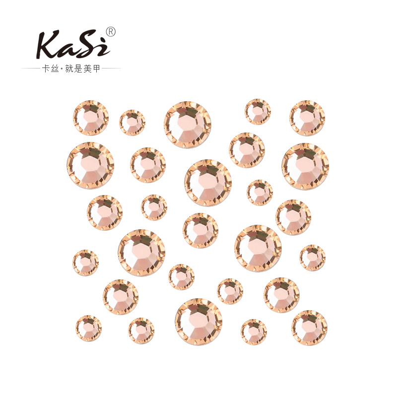 KaSi水钻美甲装饰水钻贴钻工具:亮蜜桃362型号:5号-30号