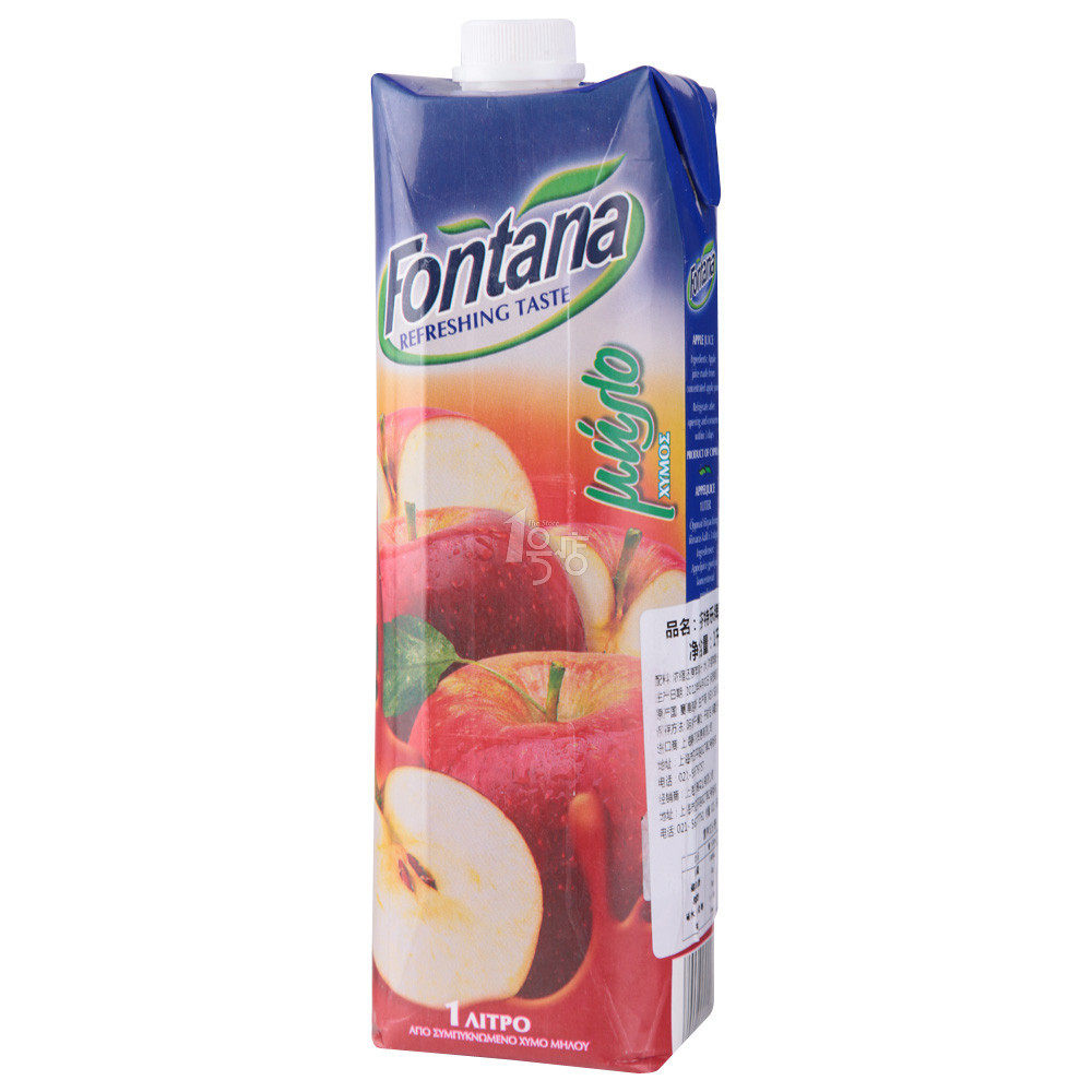 芳塔娜 苹果汁1L  芳塔娜现更名为芬特乐，美味依旧
