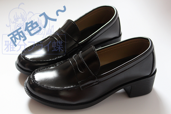 Yamadaijia Original [Mid-Heel Basic Style] Jk Uniform Shoes Authentic Women's Retro Leather Shoes