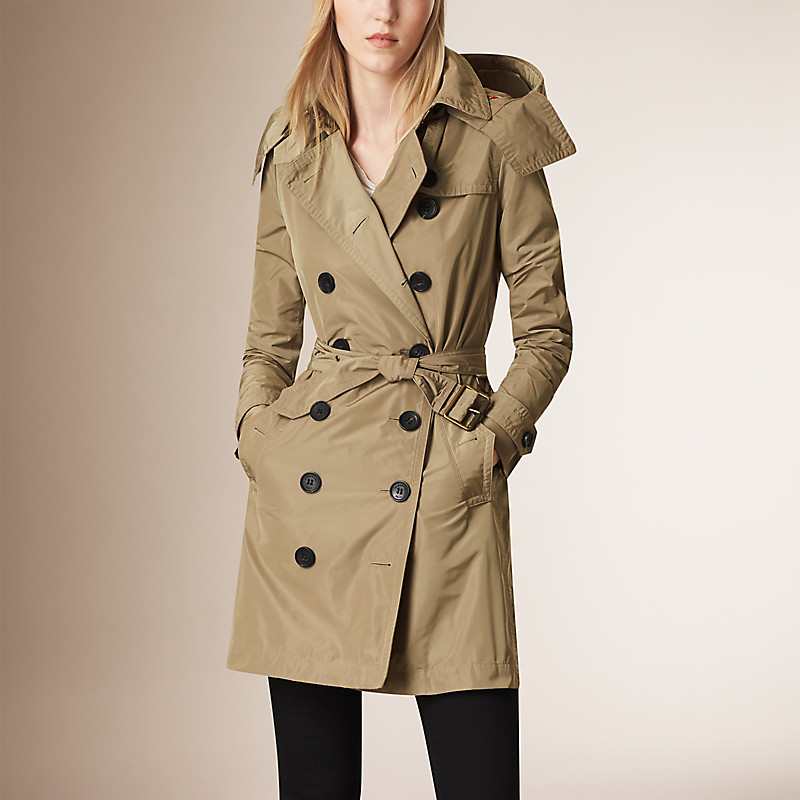 BURBERRY/博柏利可拆式连帽塔夫绸 Trench 风衣 39762771