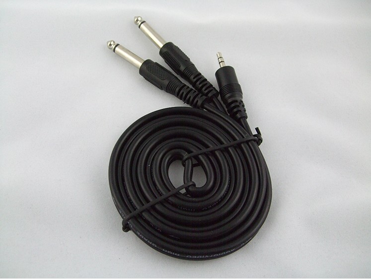3 5mm stereo to dual 6 35 Mono mixer cable Audio cable one to two