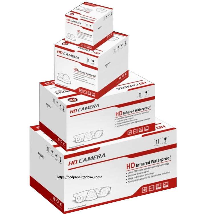 English Thickened New Red Series Color Box Surveillance Camera Color Box 100 Pack