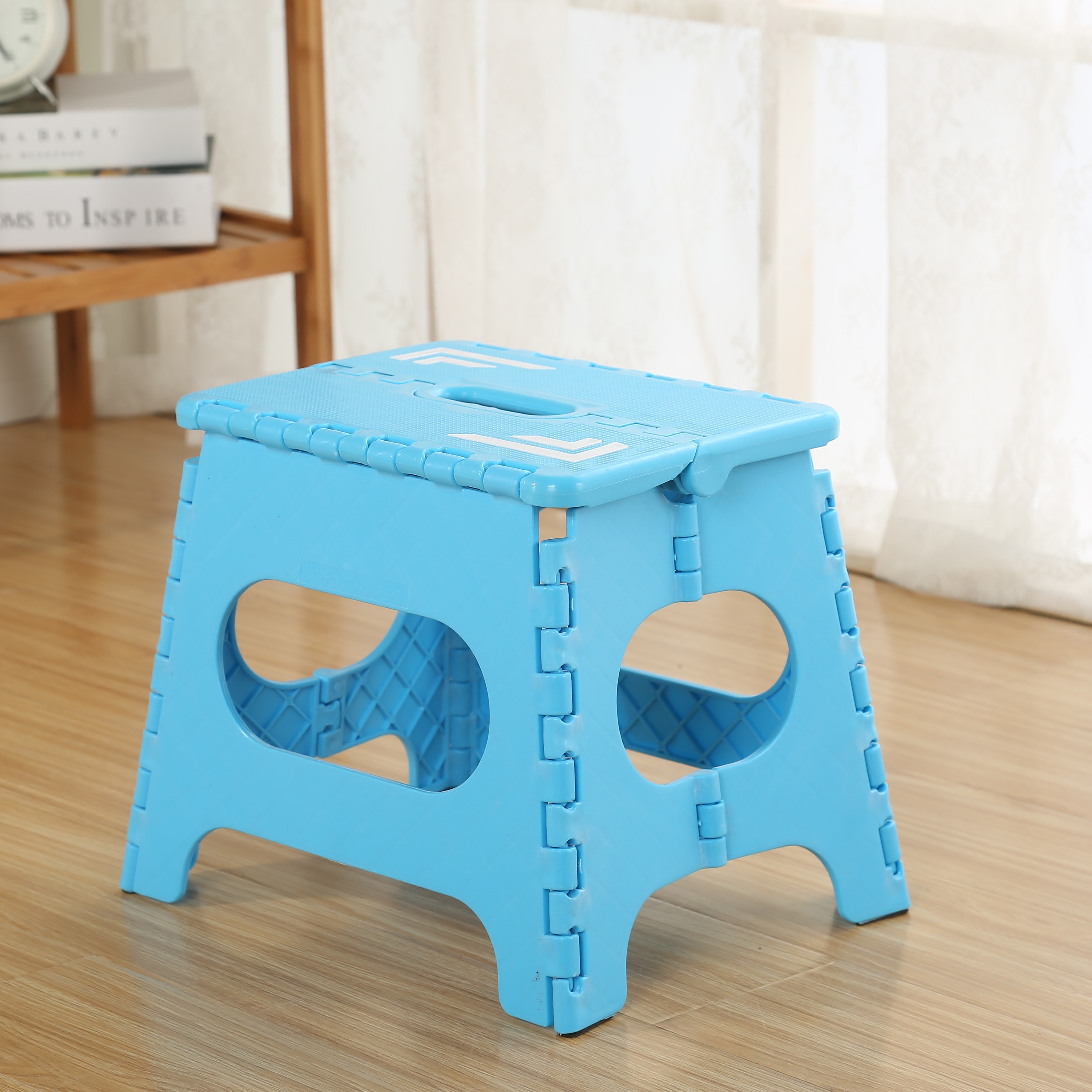 Household foldable plastic stool thickened outdoor creative small bench Adult portable portable chair shoe stool