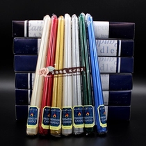 High 25cm candles Romantic holiday decorative candlestick Candles Wedding wedding candlestick with colorful long pole candles