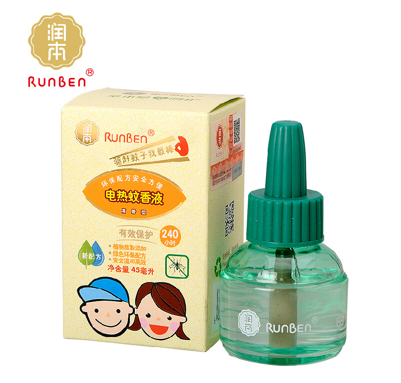 润本 婴儿电热蚊香液45ml 宝宝驱蚊防蚊 孕妇驱蚊液（清香型)