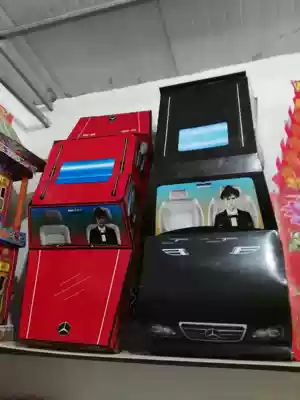 (1 5 m black cross-country car) 10 paper tied paper live Fu'an Hall funeral umbrella cloth wreath