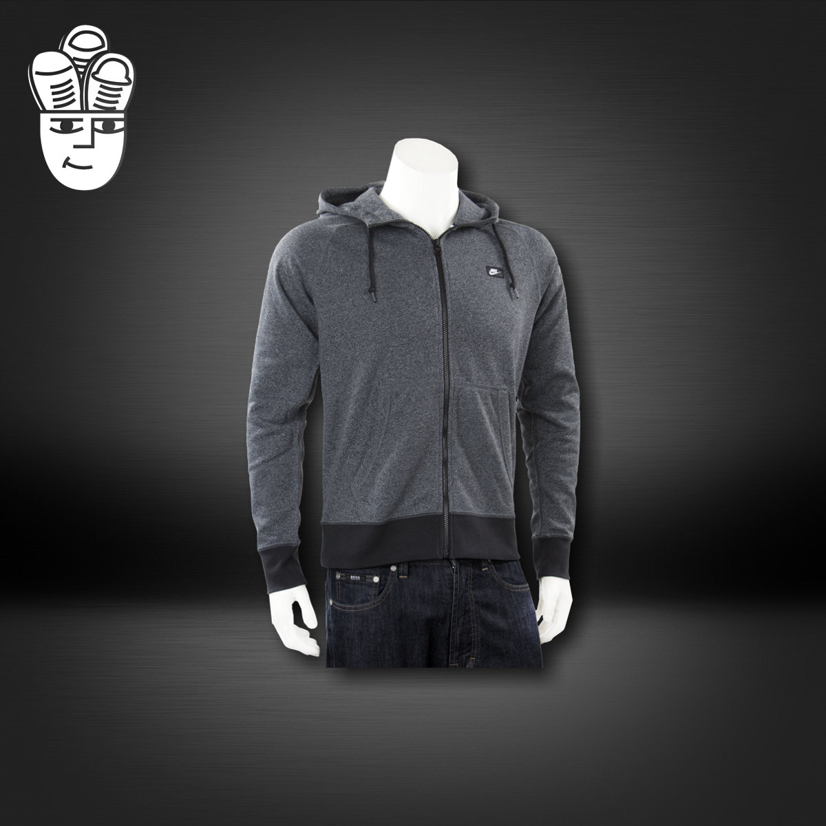 Nike AW77 French Terry Shoebox Full-Zip 耐克男子连帽衫