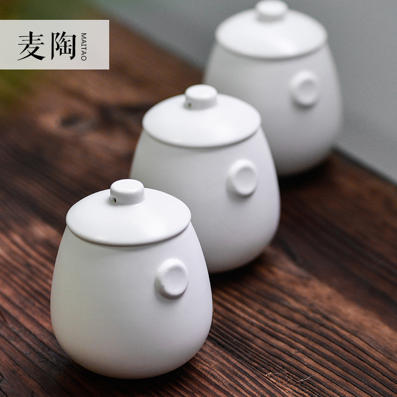 MaiTao ceramic up caddy fixings inferior smooth storage tank sealing up POTS pu 'er tea bag caddy fixings