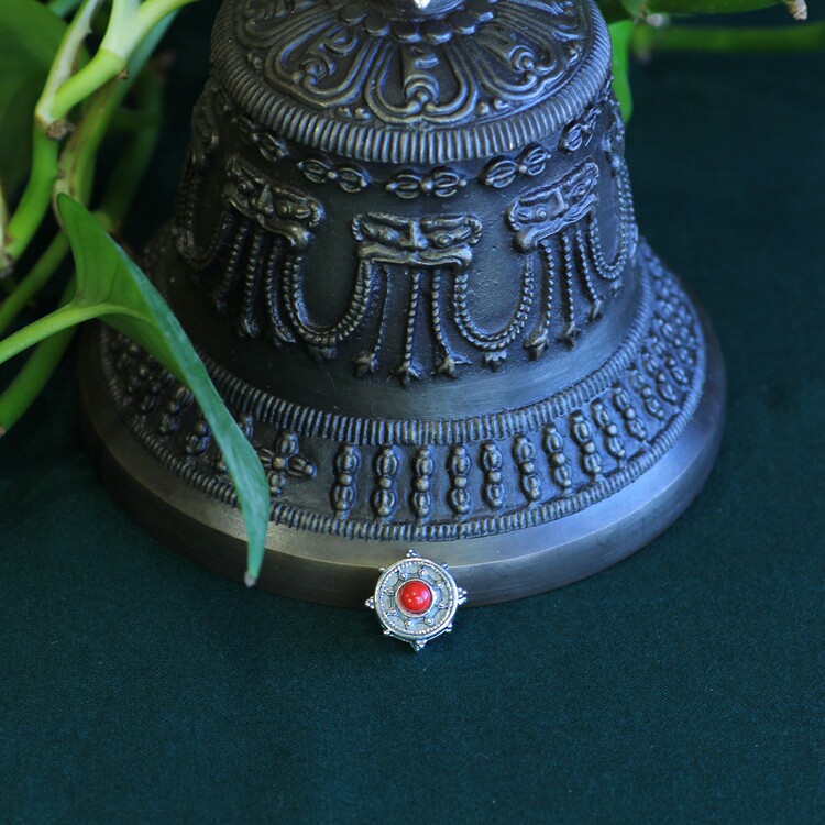 Candidates Buddha accessories 925 pure silver inlaid Fawheel backcloud - 1 2cm